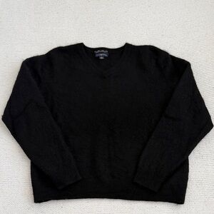Club Room 100% Cashmere V Neck Sweater Black Size Medium